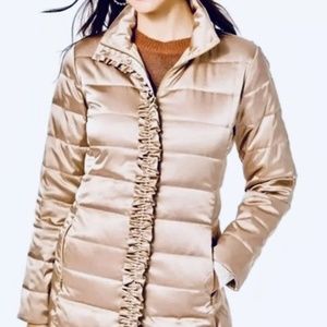 Lilly Pulitzer gold puffer coat